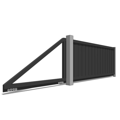 Monorail Track Cantilever Gate